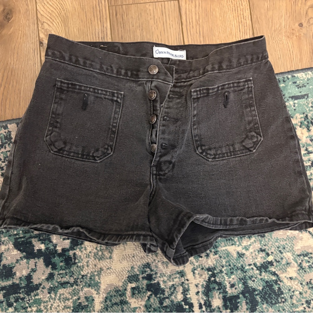 Black Denim Women's Shorts